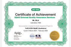 Сертифікат участі в програмі зовнішньої оцінки якості EQAS (TORCH EBV якісний) 2025